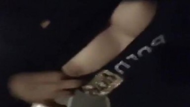 Flashing my boobs on the sidewalk (Madi Laine)