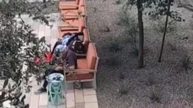 Flashing Big Boobs On Balcony