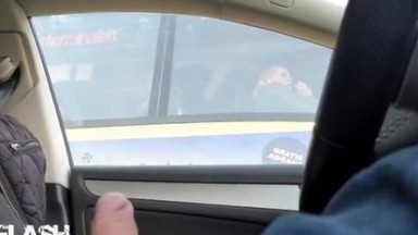 Car Flash Girl on Bus