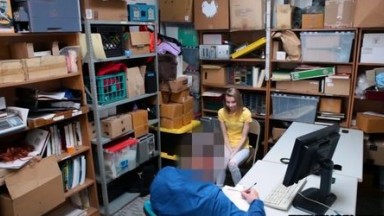 Russian teen shoplifter caught and fucked by security