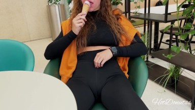 POV Dressing room quickie fuck with ending on a sexy Italian back