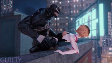 Spider Gwen getting fucked by Venom 3D Porn