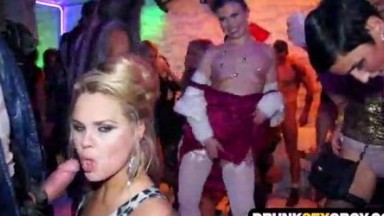 DRUNKSEXORGY - Depraved bisexual babes fucking at the party