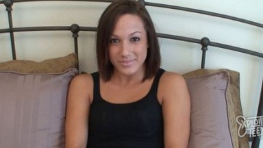 Brunette Teenager Rides a Thick 8 inch Dick