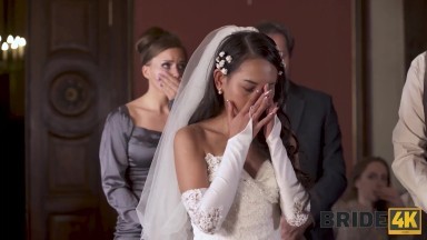 Just Married bride cheats in front of her cuckolding groom