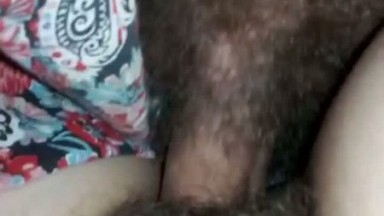 Fucks his drunk sleeping wife in the hairy pussy close up
