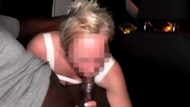 Wife Dogging By The Road As Husband Films