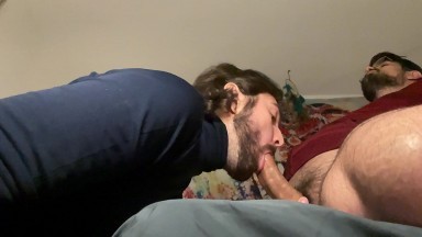 sucking my friend's big penis and making him climax