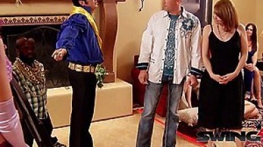 Swinging in a naughty room with a horny group of swingers HD