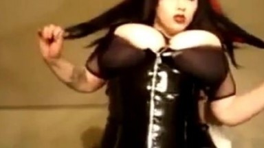 Gothic beauty with gigantic tits