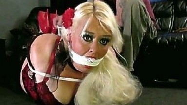 Hogtied blonde HD
