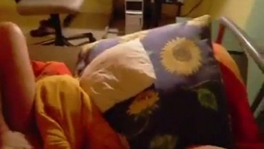 German wife is blindfolded by her lover