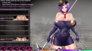 Karryns Prison Part 2 Spanking and bathroom cumshots, Sexy Warden Hentai Game porn