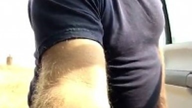 Taking a leak in the country. HD