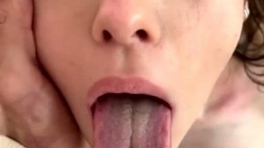 My obedient bitch sucks my dick